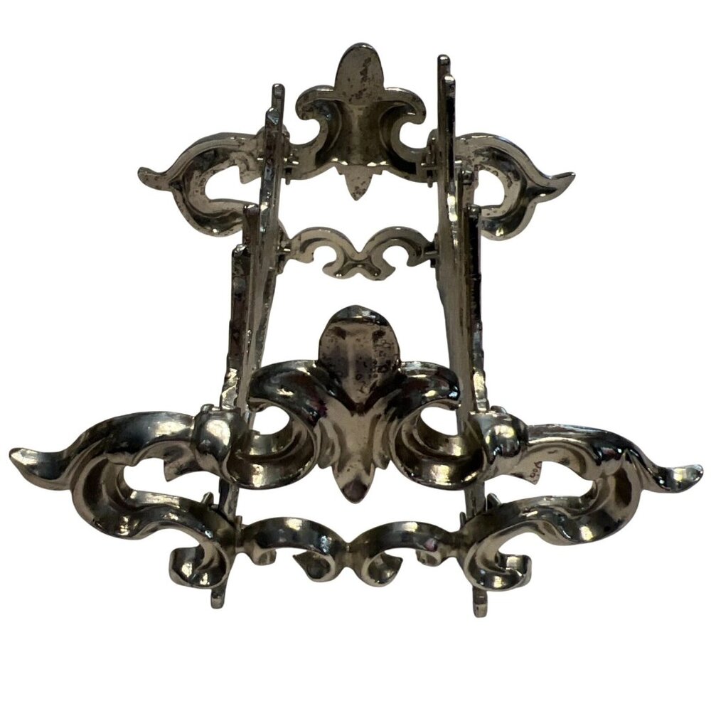 Vintage Knife Rest Holder Ornate Metal Formal Dinner Table Holiday Set Of 2 - Picture 7 of 7